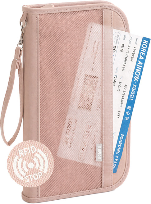 픽101 RFID차단 스트랩 여권케이스 보딩패스 탑승권 보관 파우치 지갑