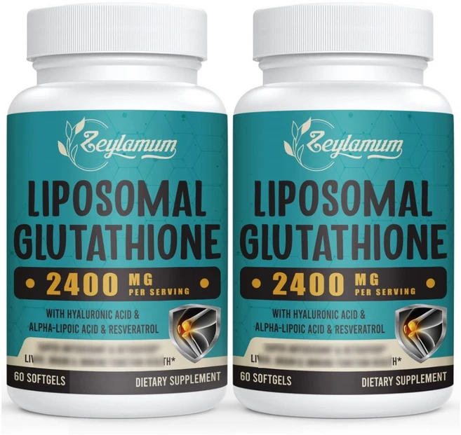 Zeylamum 리포좀 리포솜 글루타치온 2400mg 60정 2병 히알루론산 알파리포산, 2개 - 쿠팡