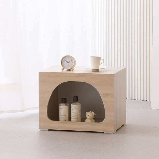 제이디퍼니처 국내제작 모디 390 다용도 수납 협탁 S(390 x 315 x 310 mm), 1개, 백아카시아