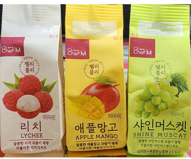 Chef M 쉐프엠 젤리블리 (리치 애플망고 샤인머스켓 / 3종 택 1) 60g (한국에서 만나는 대만젤리), 1개