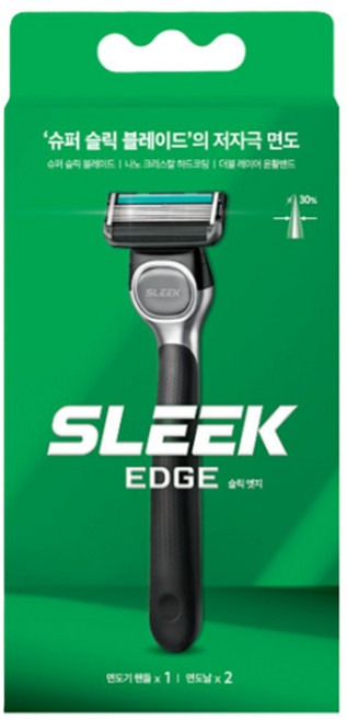 도루코 슬릭엣지 면도기 핸들팩 (핸들1+면도날 2입), 면도 핸들1+면도날 2입, 1개