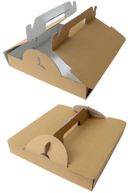 크라프트 손잡이형 피자박스 9인치 10개, 없음