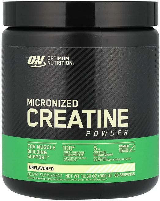 옵티멈뉴트리션 미분화 크레아틴 분말 무맛 300g(10.6oz), 300g, 1개 - 쿠팡
