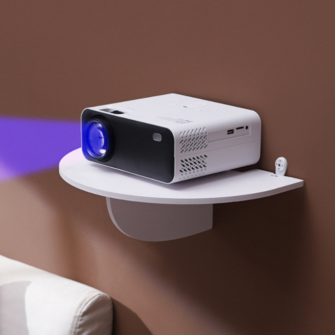 벽걸이 빔프로젝터 거치대 받침대 선반 무타공 벽선반, 어반-사각, 1개