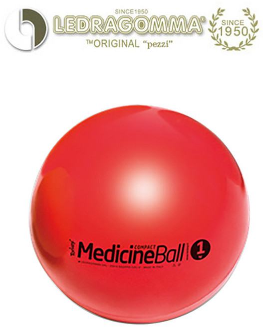 레드라곰마 통키 이태리 짐내스틱 메디슨볼 1kg 12cm 빨강, 1개