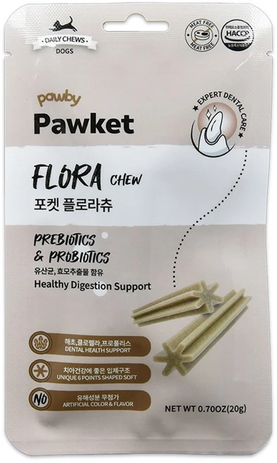 포비 포켓츄 강아지간식, 1개, 20g, 플로라츄 - 쿠팡