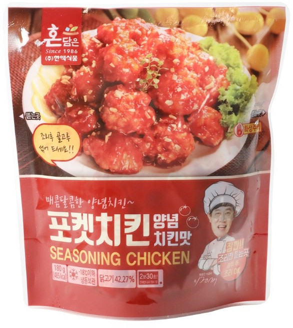 한맥 혼 담은 포켓치킨 양념치킨맛 180g, 18개