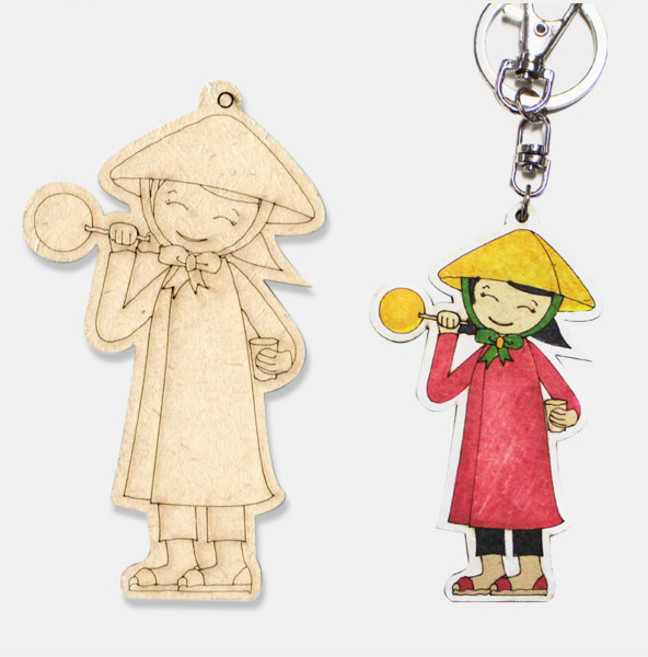 색지청 다문화의상 우드아트 (열쇠고리), 09 배트남_아오자이