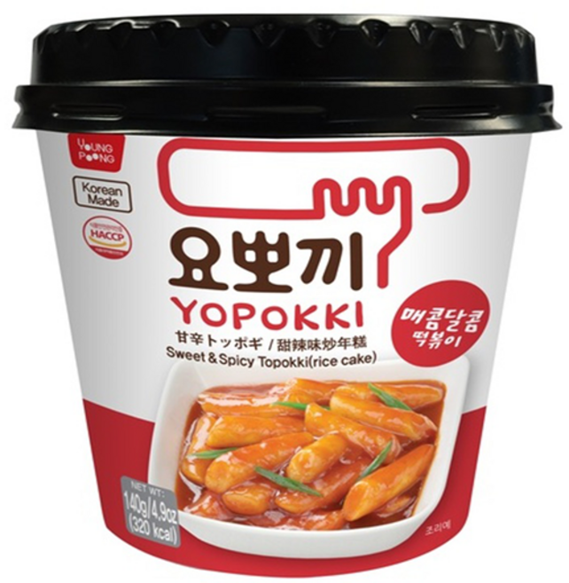 요뽀끼 매콤달콤떡볶이, 140g, 8개