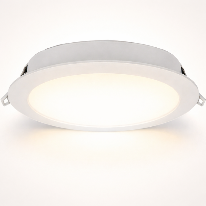 참빛 LED 슬림형 방습 6인치 15W 다운라이트 매입등 플리커프리, 1개, 주백색(아이보리 빛)