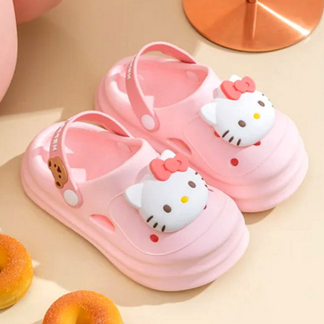 [잼뽀니]산본점 헬로키티 EVA 소재 페이스 미끄럼방지 어린이 샌들[D2] 실외/놀이터/바닷가 ~