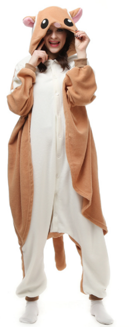 날다람쥐 수면잠옷 다람쥐 동물 홈웨어 사계절 파자마 파티 우정 커플 잠옷