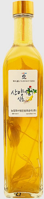 발효순이 산양삼식초 /마시는 자연발효건강초, 1개, 500ml