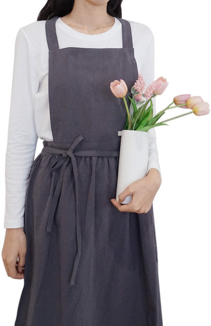 잇츠온 코튼 파스텔 원피스 앞치마, 차콜, 2개