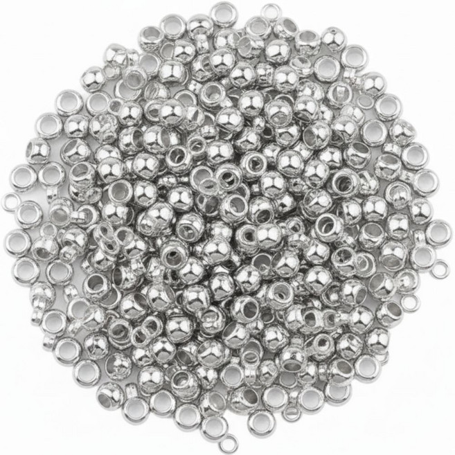 누름볼 (고정볼) 2mm / 2.5mm - 악세사리 부자재, 2.5mm 실버 200p, 1개