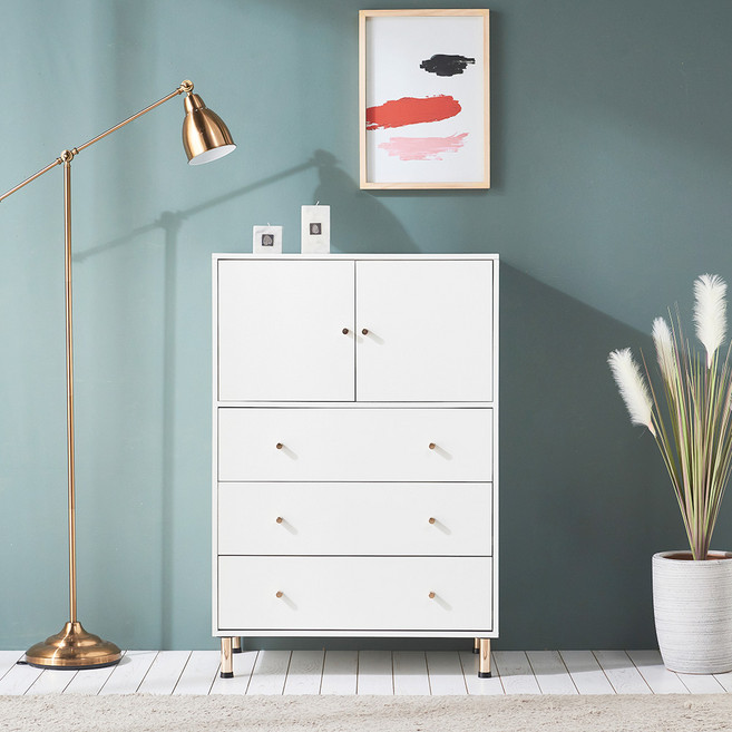 집무드 버디 속 깊은 양문형 3단 서랍장 800, 메이플