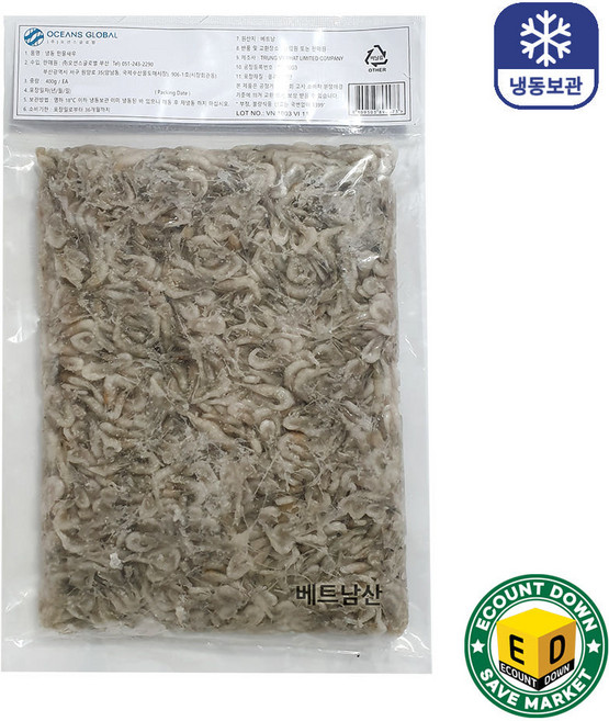 냉동 민물새우 400g 육수용 업소용, 1개