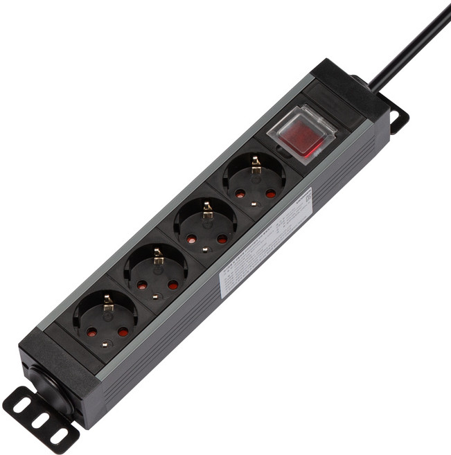 고전력 멀티탭 4000W 고용량 에어컨 냉장고 알루미늄 멀티 콘센트 과부하차단 4구 1.5m 3m 5m 파워탭, 1.5m 스페이스 그레이