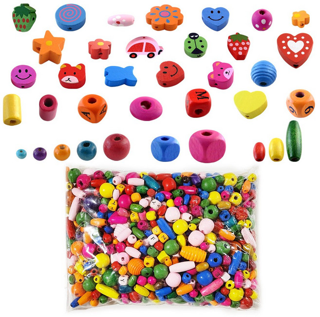 유니아트 모양비즈 250g, 나무, 1개