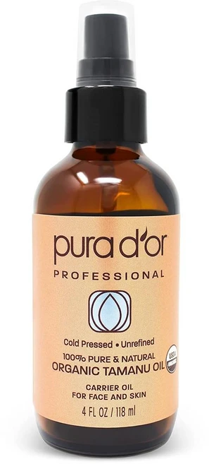 퓨라도르 콜드 프레스드 타마누 오일 PURA D’OR Cold Pressed Tamanu Oil, 1개, 118ml - 쿠팡