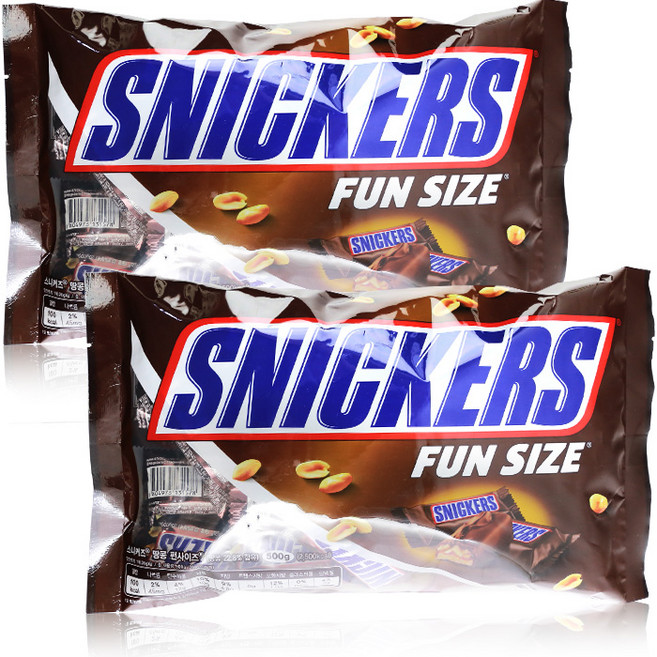 스니커즈 펀사이즈 초콜릿, 500g, 6개