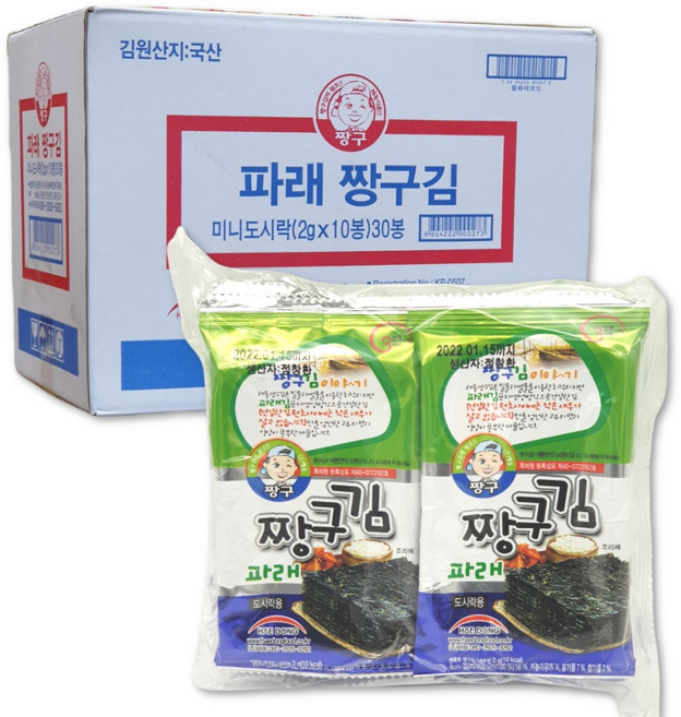 짱구 파래 미니도시락김 조미 미니김 재래김, 600g, 1개
