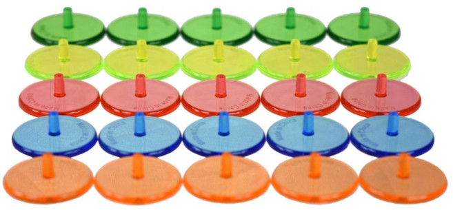 골프연습 클립 마커 볼마커 마크 마킹 골프마커 필드용 라운딩 볼마크 기본 무지 칩볼 준비물 투명 악세사리 골프공 가성비 원형 커스텀 플라스틱 10개묶음, C 레드