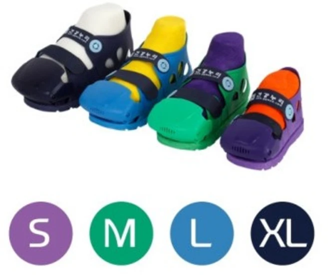 칼라슈즈 캐스트슈즈 토우가드결합형 깁스신발 석고신발 발가락보호대포함 사이즈 S M L XL, 건강누리 칼라캐스트슈즈 특대(XL) 260~280mm, 1개 - 쿠팡