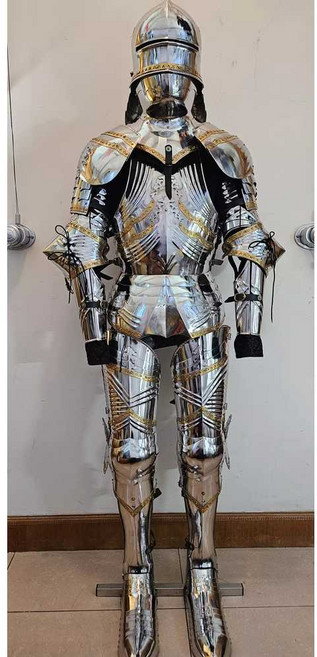 중세 기사 갑옷 풀세트 유럽 황제 갑옷 스틸 황동 의상