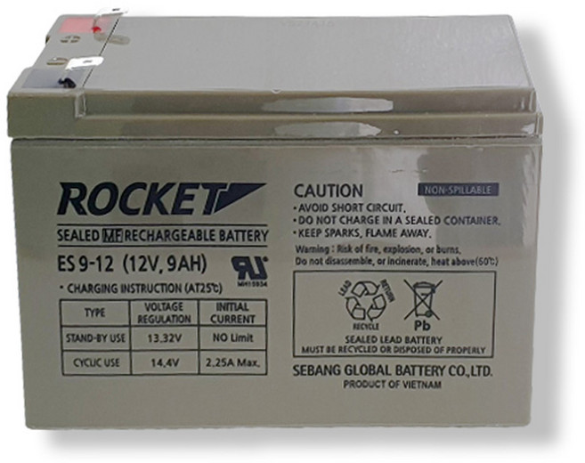 세방전지 로케트 연축전지 납축전지 ES 9-12 (12V 9Ah), 1개입, 1개