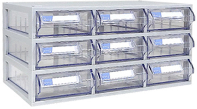 [국내생산 완제품] 모아이샵 다용도 스마트 정리함 투명수납함 멀티박스 미니수납함 멀티수납함, 스마트정리함(9칸)