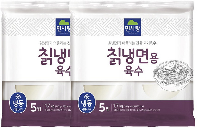 면사랑 칡냉면용 육수(냉동), 1.7kg, 2개