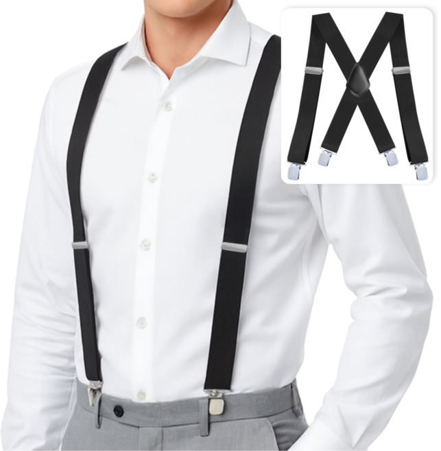 로아앤 무압박 고탄성 멜빵 서스펜더