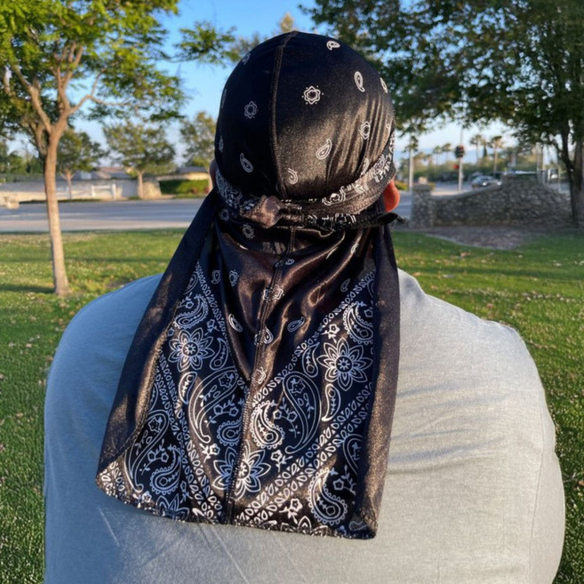 Paisley durag 듀렉 페이즐리 반다나 두건 헤어밴드