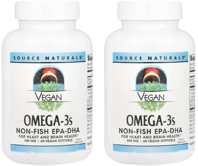 1+1 소스내츄럴스 비건 오메가3 300mg 소프트젤60정 식물성오메가 - 쿠팡