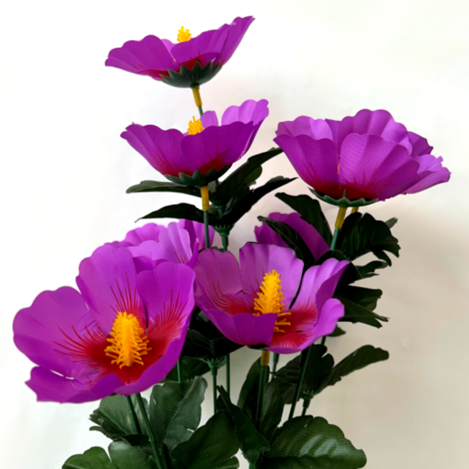 네오그린 국내산 무궁화 조화 성묘 헌화 인테리어 소품, 1개, 보라색