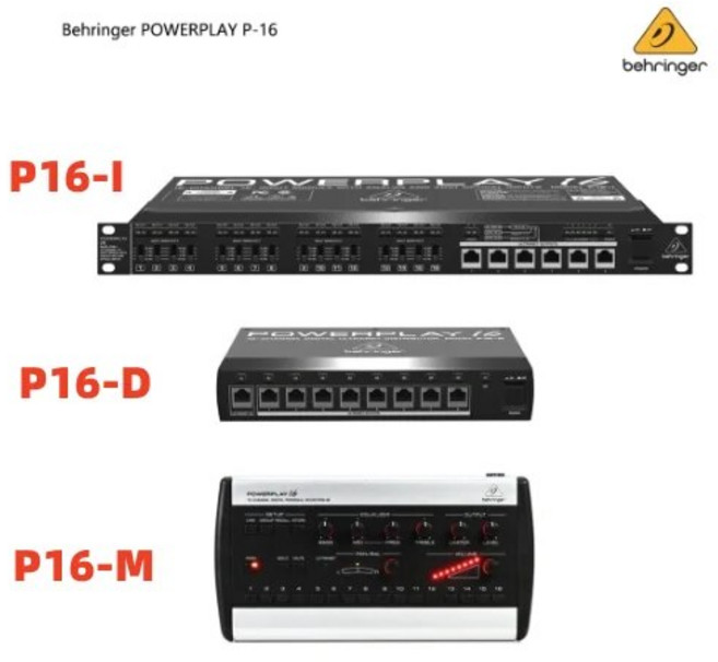 Behringer Powerplay P16M P16I P16D 16 채널 디지털 개인 믹서 P16I 입력 모듈 P16D 분배 모듈, 2)P16D