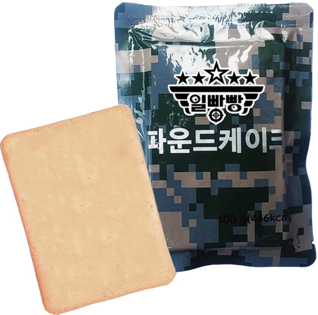 일빵빵 전투식량 파운드케이크/ 장기보관 비상식량 유통기간 3년 등산 자전거 마라톤, 12개, 100g
