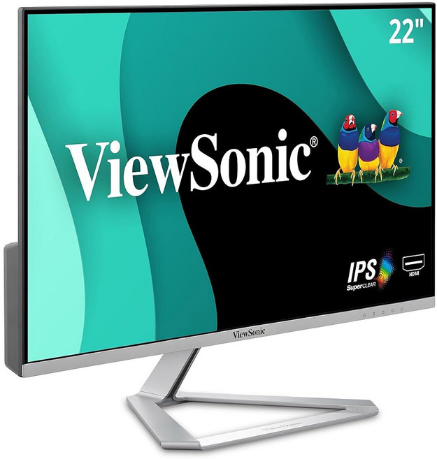 FreeSync 초박형 베젤 HDMI 및 디스플레이포트가 포함된 ViewSonic VX2776-SMHD 27인치 1080p IPS 모니터, 22Inch