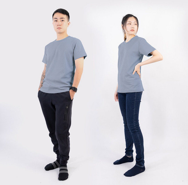 DryPRO 空氣機能衣 厚磅 中性版型 (台灣製造), 淺灰藍