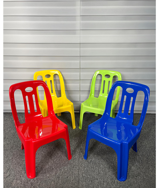 미니등받이의자 사각의자 야외의자 플라스틱의자 간이의자, 파란색