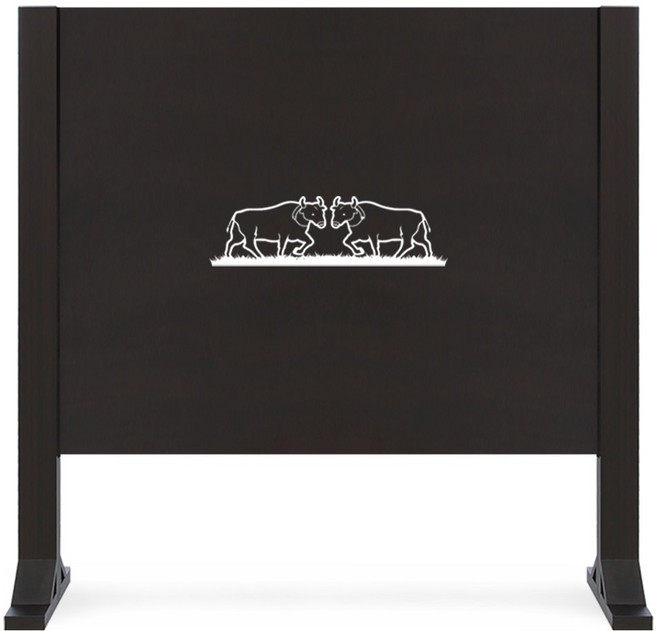 우드림 업소용 인테리어 공간분리 파티션 가림막 칸막이, 다크브라운, 07