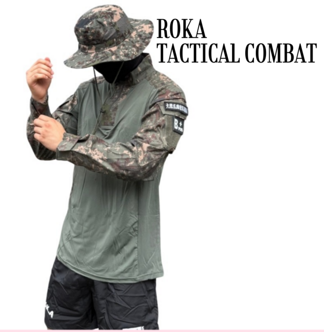 ROKA 텍티컬 컴뱃셔츠 남녀공용 전술 군인 군대 아웃도어 서바이벌 등산 캠핑 트레이닝 밀리터리 셔츠
