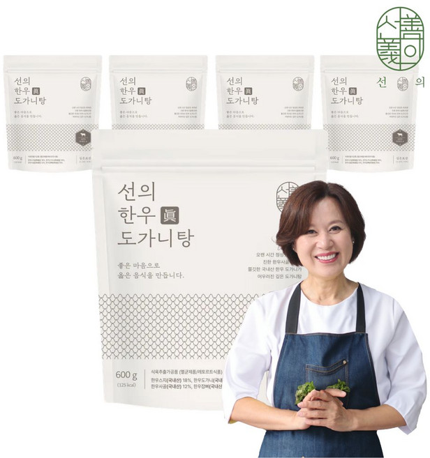 박미선의 100% 한우사골 한우스지 특 도가니탕 (실온), 5개, 600g