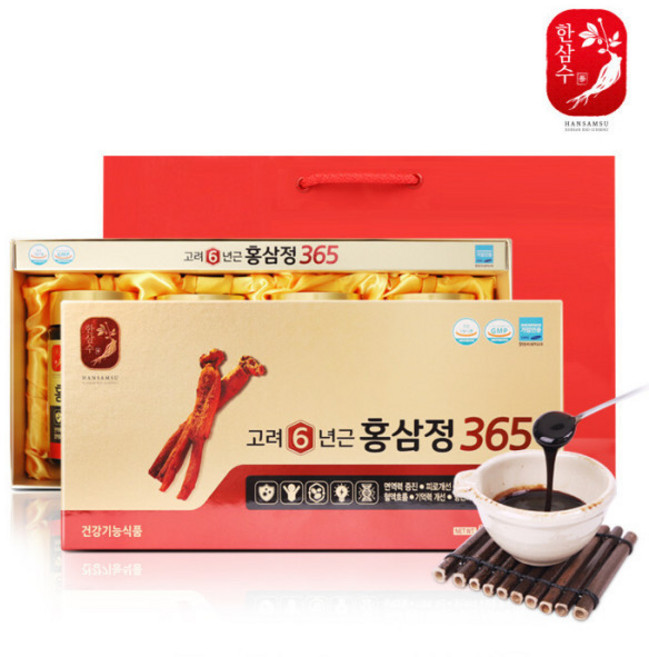 6년근 고려홍삼정 365 4개입 + 쇼핑백, 240g, 4개