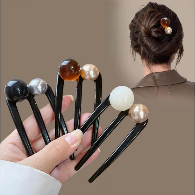 ZMBIRD 3종세트 헤어 비녀핀 여성 비즈 헤어 빗핀 N1124