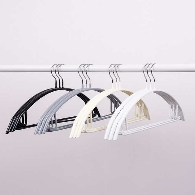 할메이드 어깨뿔방지 셔츠 맨투맨 니트 논슬립 옷걸이, 그레이, 50개