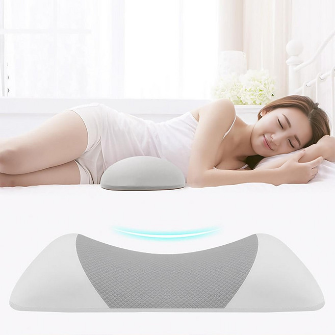 ZOZI 침대용 메모리폼 허리쿠션 허리디스크 보호 허리베개, 1개, 연그레이