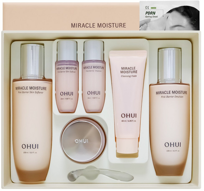 오휘 미라클 모이스처 핑크베리어 기초 3종 스페셜 기획 세트, 1세트