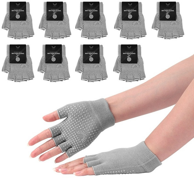 데비 논슬립 요가 장갑, 그레이, 10개
